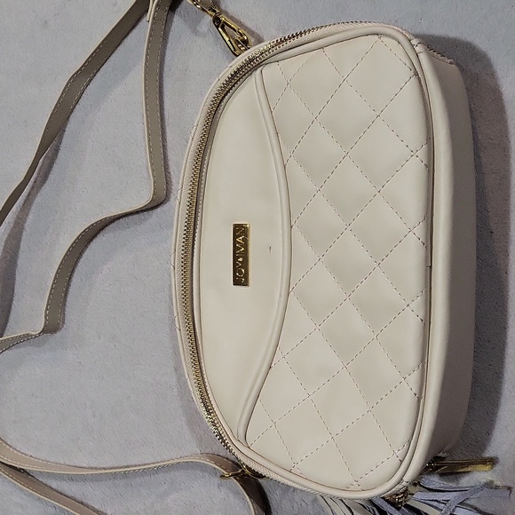 Joy & Iman Cream Quilted Crossbody Bag - Picture 2 of 15